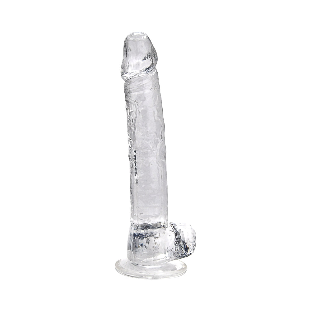 Loving Joy 9 Inch Dildo with Balls Clear