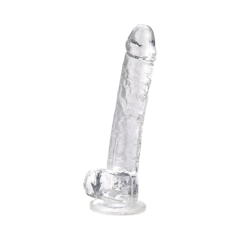 Loving Joy 9 Inch Dildo with Balls Clear